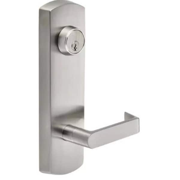 Taco Heavy Duty Brushed Chrome Commercial Passage/Hallway Escutcheon Lever Trim for Panic Exit Device