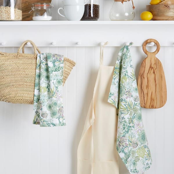 Succulents Multicolor Cotton Kitchen Towel Set (Set of 2)