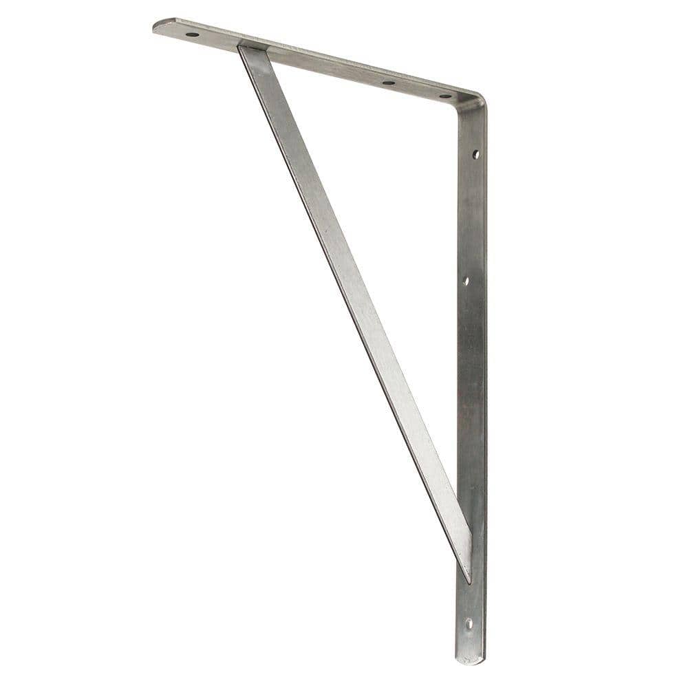 NovelBee 4 Pack Stainless Steel Triangle Folding Shelf Bracket Length 8"-18" 