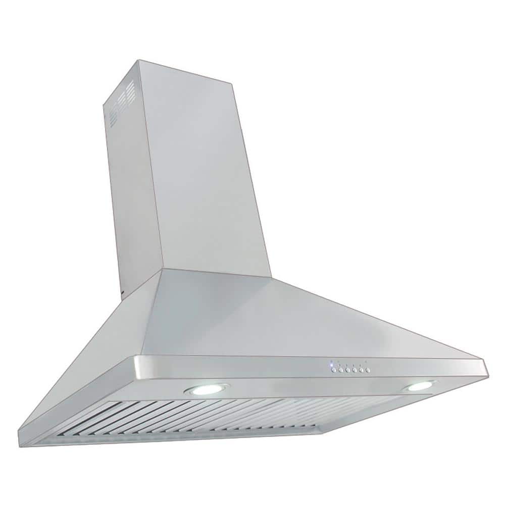 Proline Range Hoods 30 in. 900 CFM Ducted Wall Mount with Light in Stainless Steel, Silver
