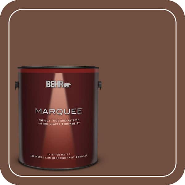 BEHR MARQUEE 1 gal. #N160-7 Brown Velvet One-Coat Hide Matte Interior Paint & Primer