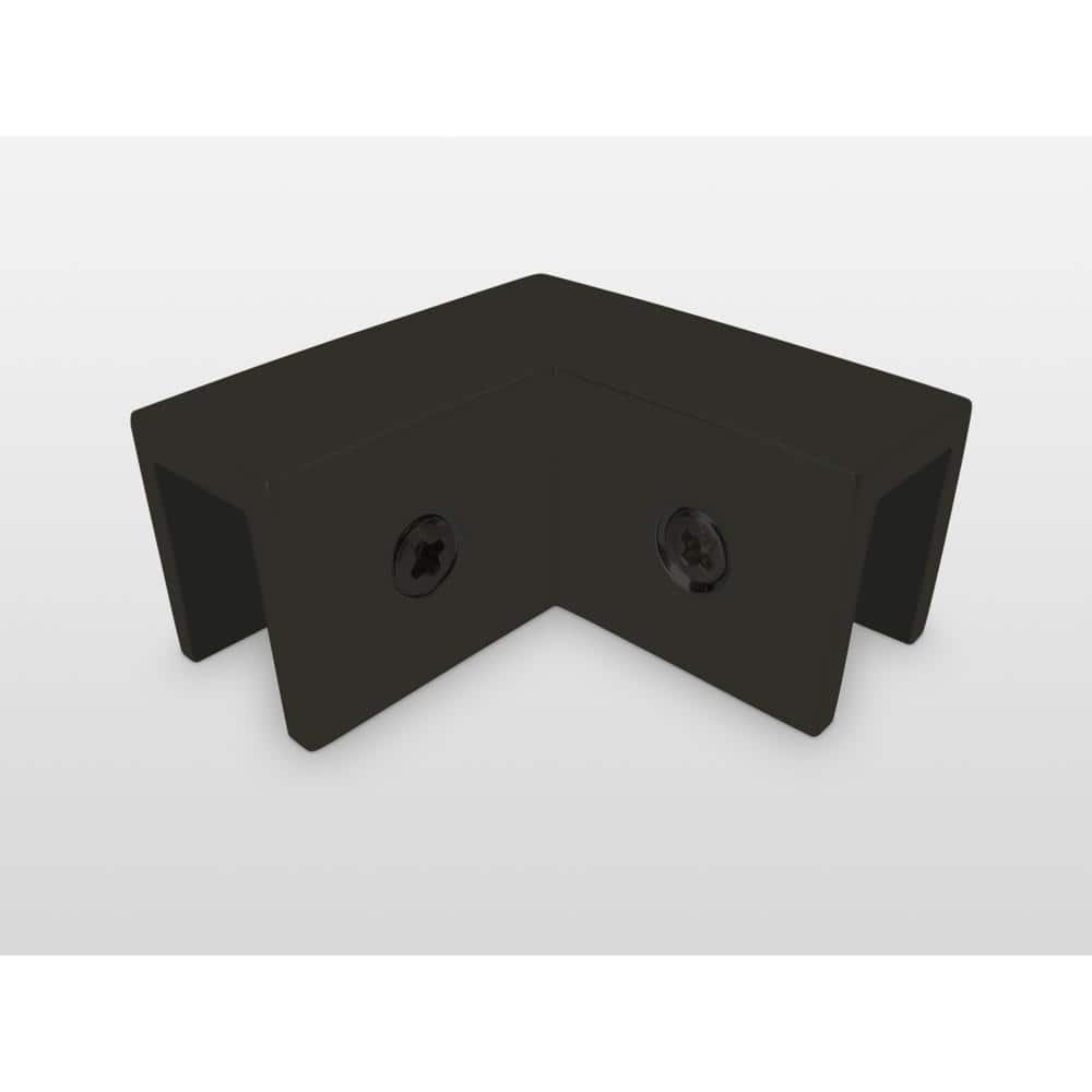 Matte Black Frameless Glass Corner Shower Enclosure, 78 in. Height