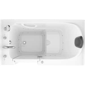 Safe Premier 59.6 in. x 60 in. x 32 in. Left Drain Walk-In Air Bathtub in White