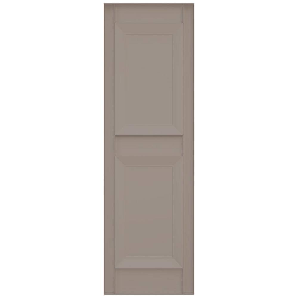 Clay Vinyl Raised Panel Shutters 14.75"W x 37"H