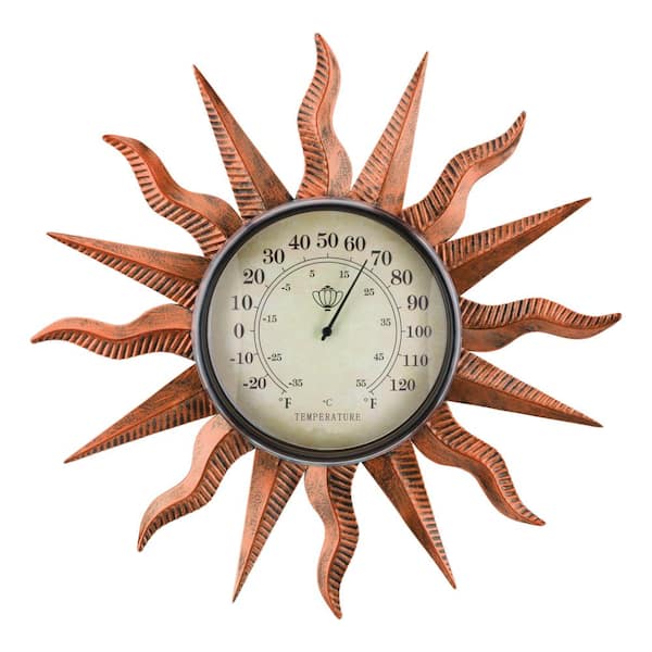 Garden Solar Charing Thermometers Decorative Thermometer Suower