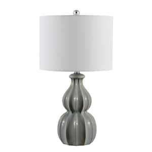 Wade 24.5 in. Gray Table Lamp with White Shade