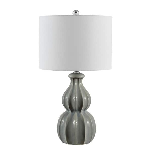Wade 24.5 in. Gray Table Lamp with White Shade