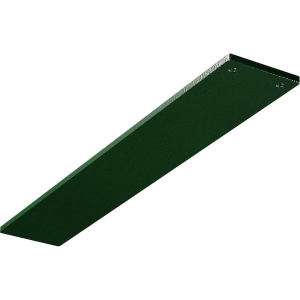 Ekena Millwork 0.25 in. x 3 in. x 18 in. Steel Hammered Deep Green Logan Bracket