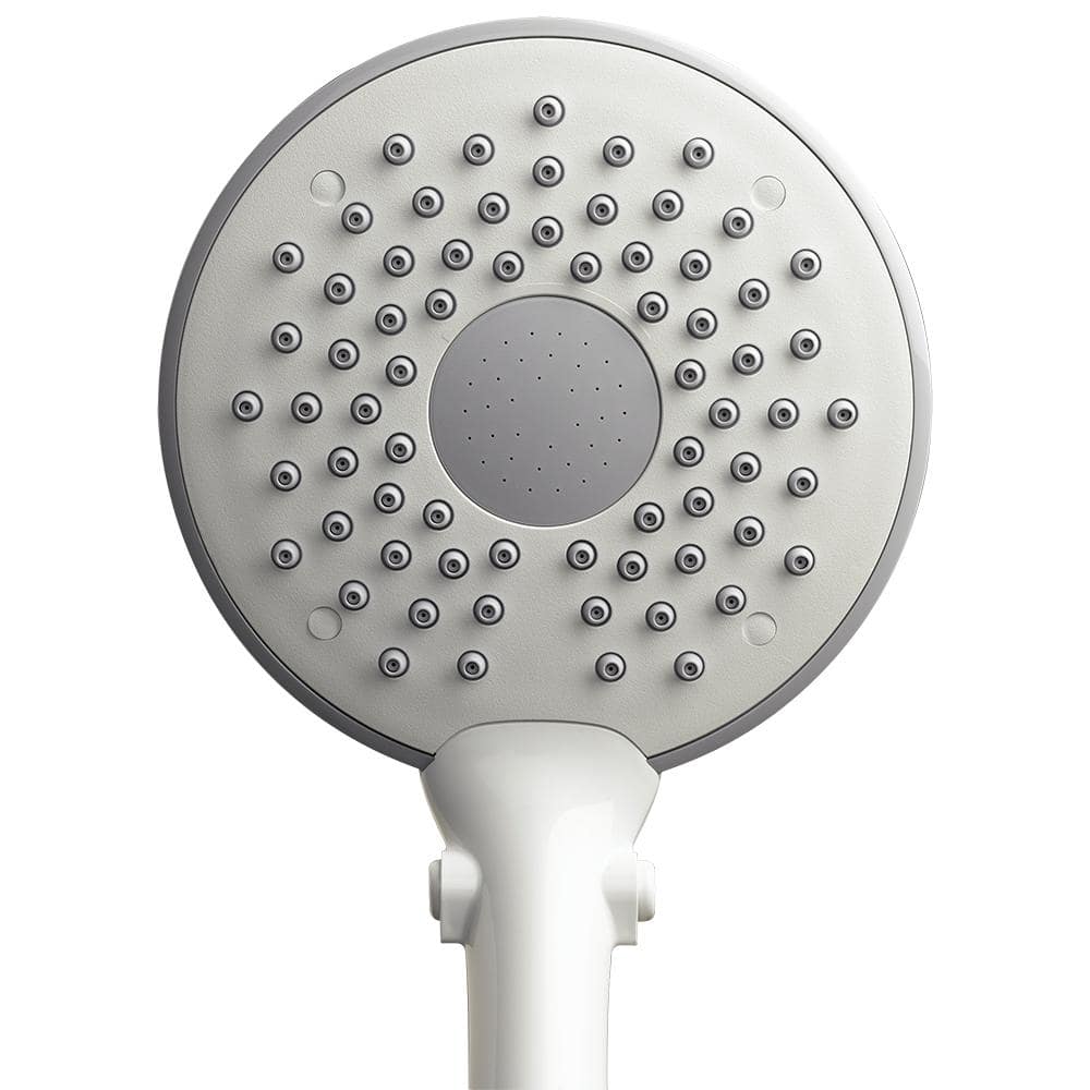Waterpik White Adjustable Rainfall Showerhead with Flexible Neck