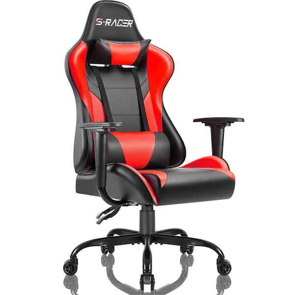 Office Gaming Chair Racing Ergonomic PU Leather High Back Computer Seat Red for sale online 