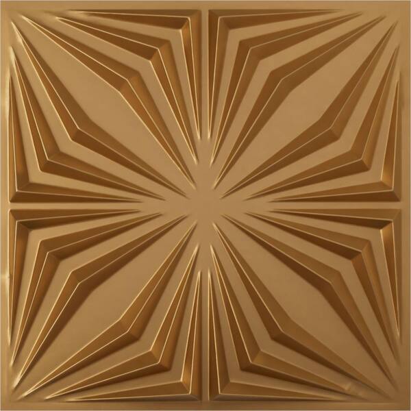 Ekena Millwork 19 5/8 in. x 19 5/8 in. Asher EnduraWall Decorative 3D Wall Panel, Gold (Covers 2.67 Sq. Ft.)