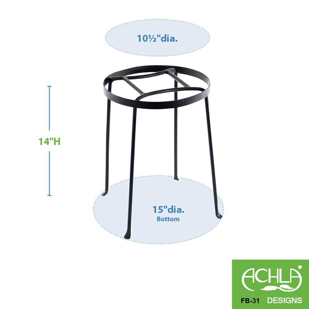 Argyle Black Wrought Iron 18" Plant Stand