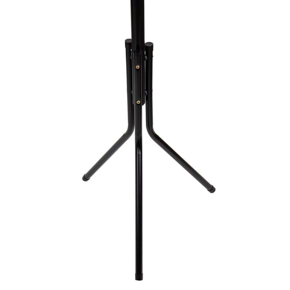 Black Metal Freestanding Coat Rack with Umbrella Stand