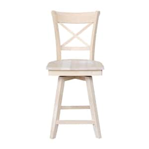 Charlotte 24 in. H Unfinished Swivel Counter Stool