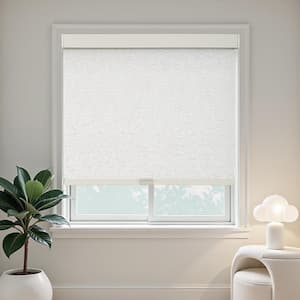 Aosky Linen Beige Cordless Polyester Blackout Roller Shades for