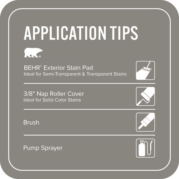 BEHR PREMIUM - 1 qt. #SC-137 Drift Gray Solid Color Waterproofing Exterior Wood Stain and Sealer