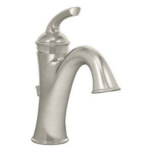 Elm Single Hole Single-Handle Bathroom Faucet with Drain Assembly in Satin Nickel (1.0 GPM)