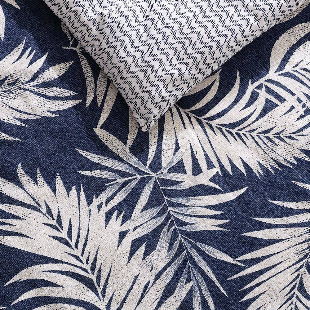 Full Blue Mirage Cotton Reversible Bedspread Set