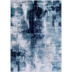 Dagda Deep Blue 8 ft. x 10 ft. Indoor Area Rug