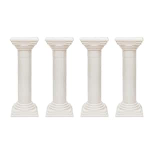 White Elegant Wedding Roman Decorative Column Flower Pot Stand Roman Pillar Party Event 4-Pieces