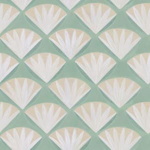 Deco Shell Removable Peel and Stick Vinyl Wallpaper, 28 sq. ft.