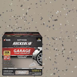 90 oz. Modern Greige Polycuramine 1 Car Garage Floor Kit (2 Pack)