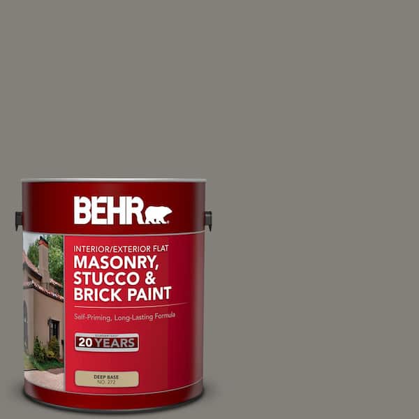 BEHR 1 gal. #N360-5A Wood Ash Flat Interior/Exterior Masonry, Stucco and Brick Paint