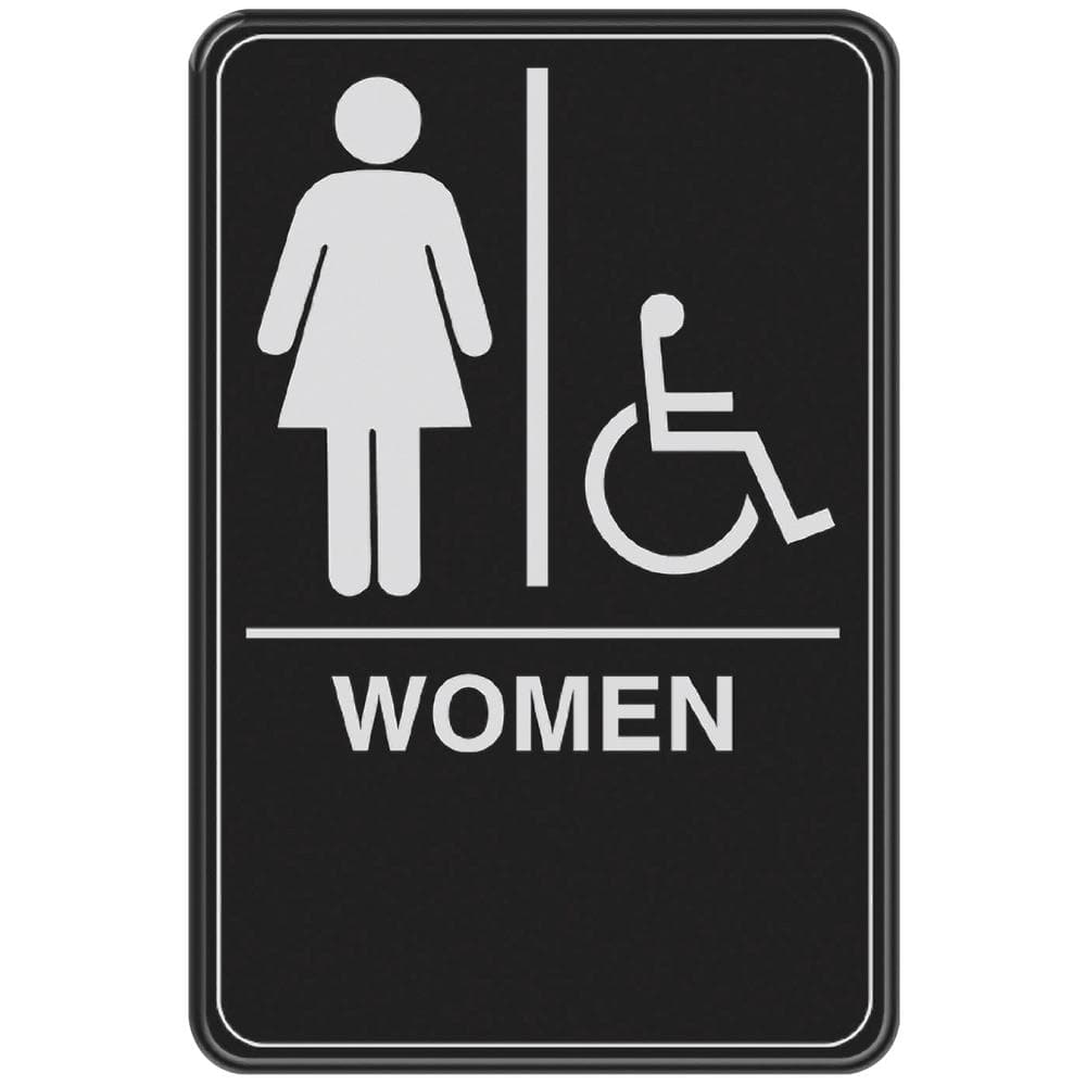 6 in. x 9 in. Women Handicap Accessible ADA Restroom Sign with Braille price history on PriceWatchPro