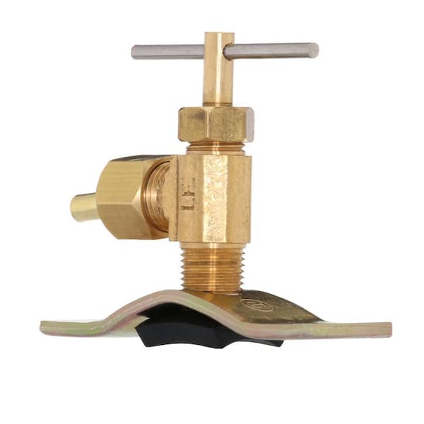 Adjustable Drain Saddle Valve For 1/4" Tubing with Steel Compress Brass