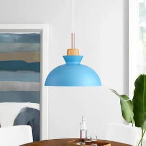 Grace 1-Light Dome Blue Pendant Light