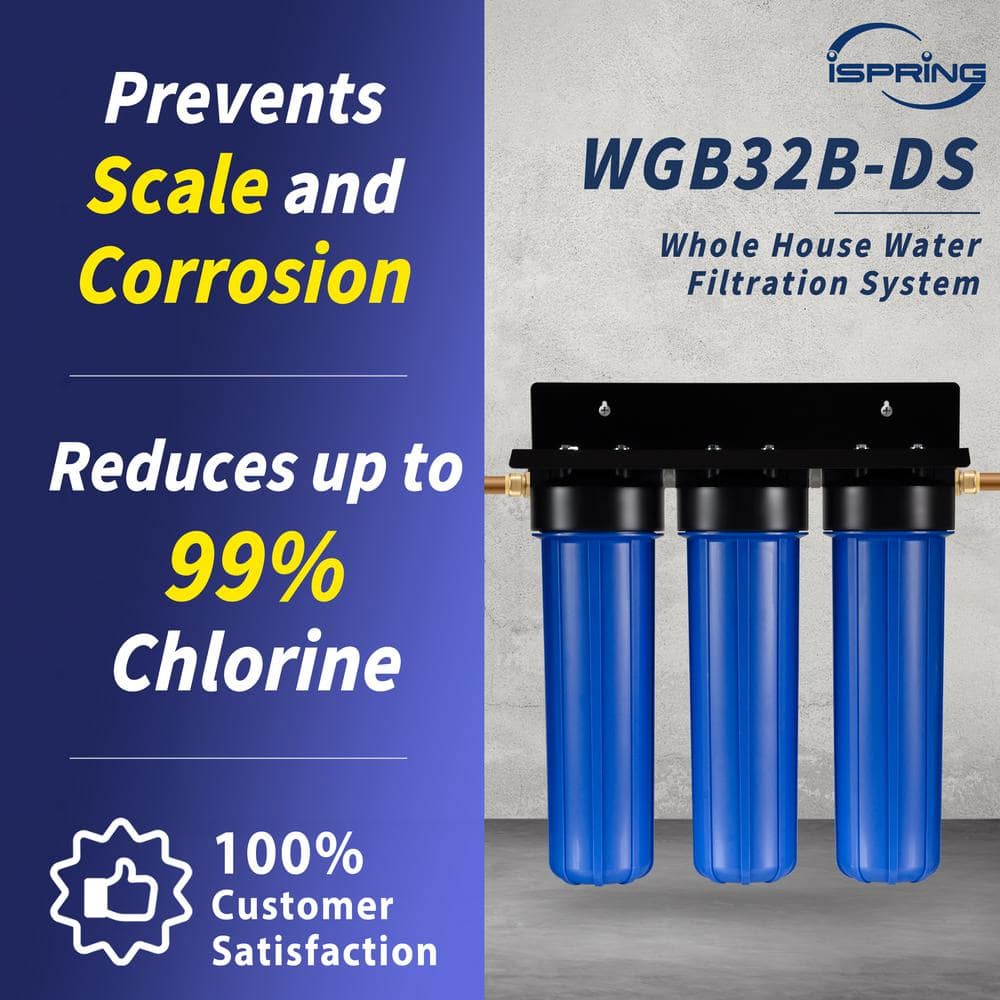 iSpring Blue Whole House 3-Stage Water Filter System