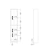 Detailed dimension lines and measurements for the bookcase.
