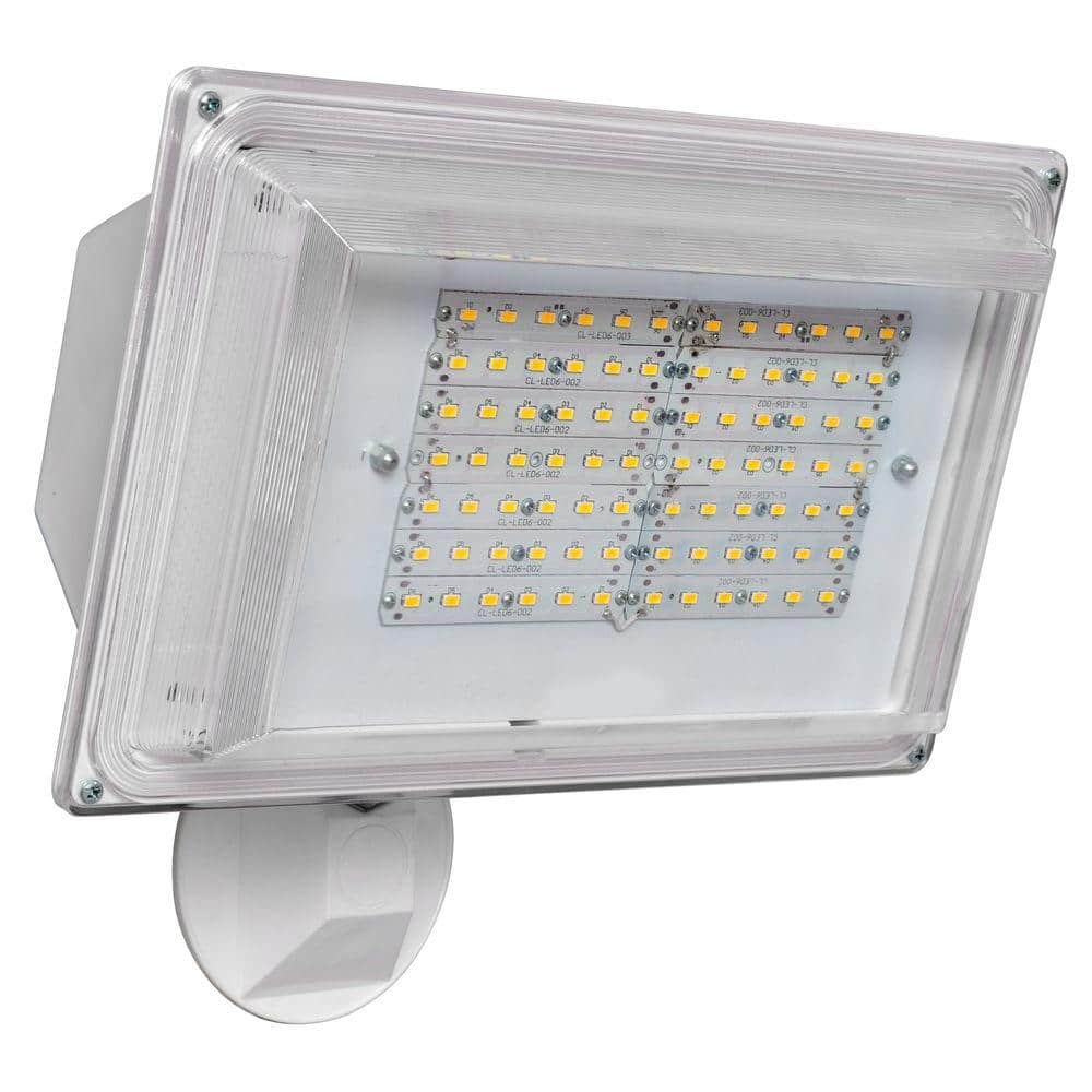 White 42W LED Outdoor Security Wall Light with Adjustable Neck