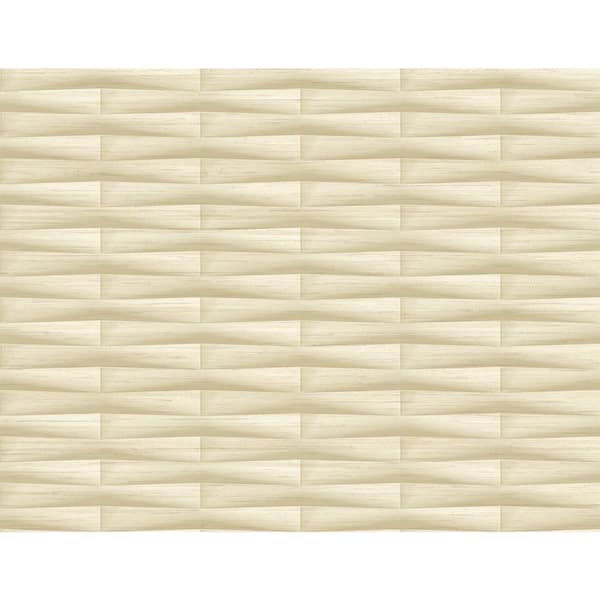 A-Street Prints Shantung White Silk Wallpaper Sample