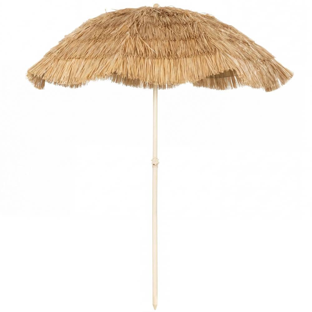 6FT Tiki Beach Umbrella, Wind-Resistant Sand Anchor, Portable Patio Shade with Carry Bag & UPF 30+ price history on PriceWatchPro