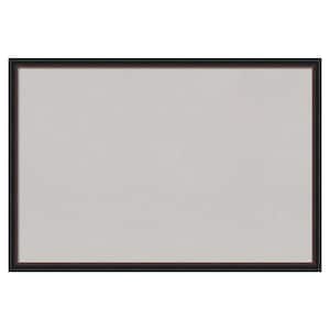 Salon Scoop Red Black Wood Framed Grey Corkboard 38 in. x 26 in. Bulletin Board Memo Board