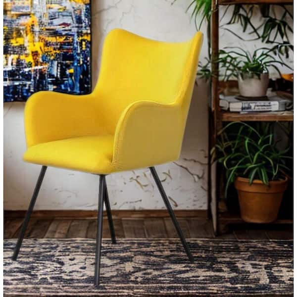 Barrett Modern Yellow Velvet Dining Chair