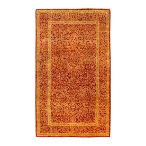 Mogul Orange 3 ft. x 5 ft. Oriental Wool Indoor Area Rug