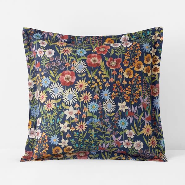 Company Cotton Secret Meadow Blue Multi Cotton Percale Sham