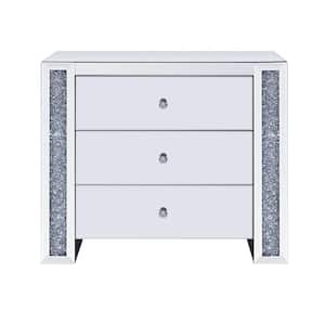 Noralie 35 in. Silver Standard Rectangle Mirrored Console Table
