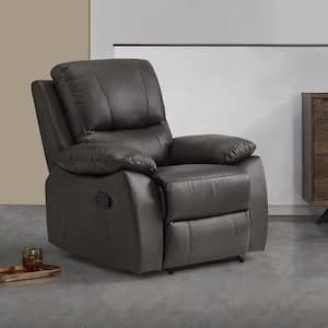 Orina Brown Faux Leather Manual Recliner