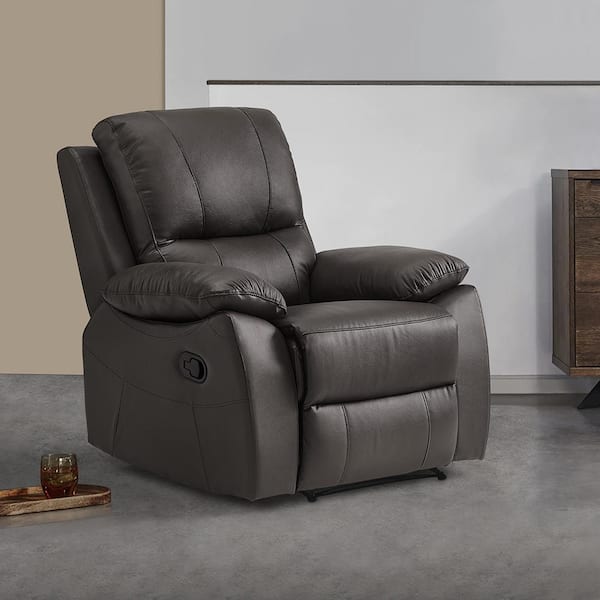 Unbranded Orina Brown Faux Leather Manual Recliner