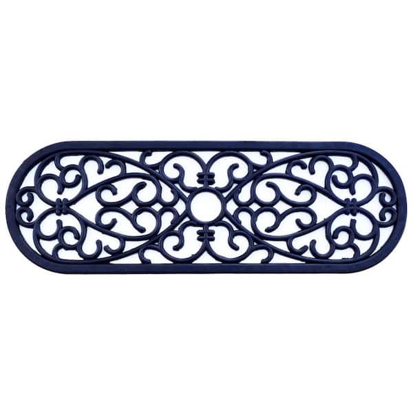 30 in. x 10 in. Black Rubber Outdoor Door Mat
