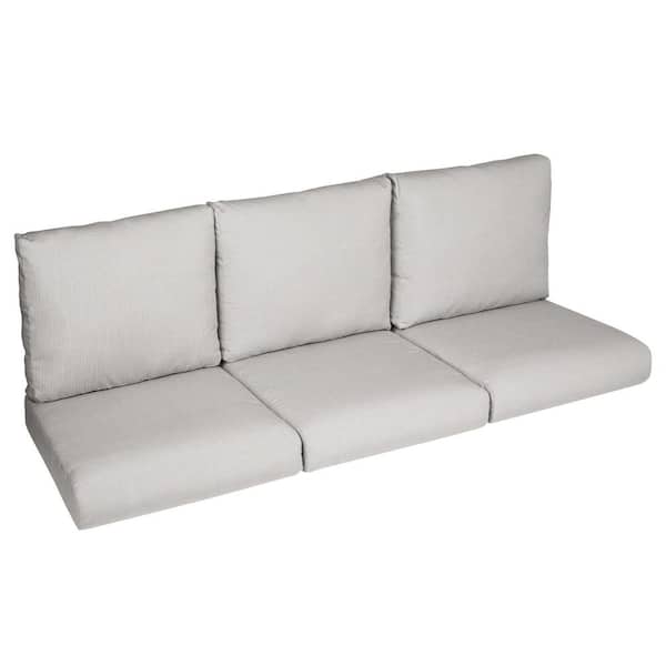 25 in. x 25 in. x 5 in. (6-Piece) Deep Seating Outdoor Couch Cushion in Sunbrella Essential Flax