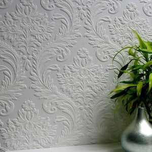 High Trad Paintable Textured Vinyl Non-Pasted Wallpaper Roll (Covers 57.5 Sq. Ft.)
