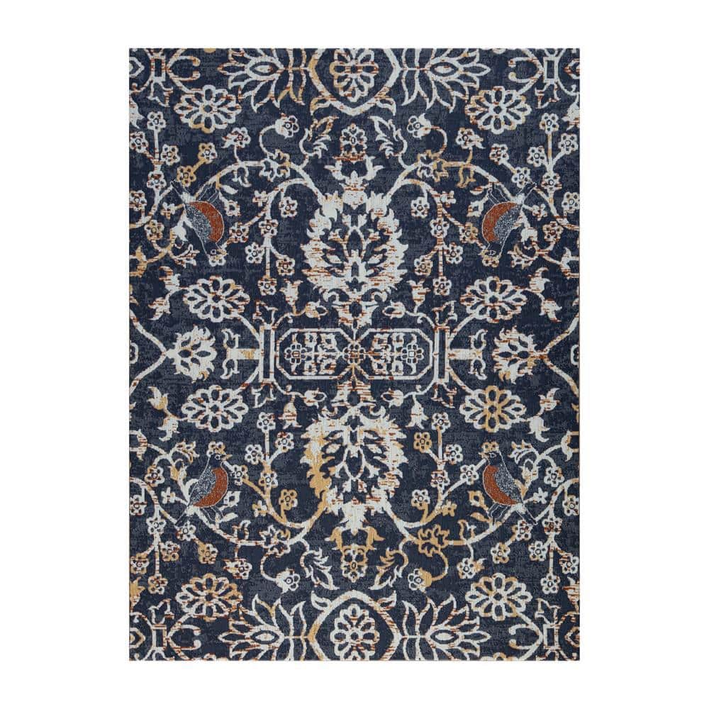 Robin Multi-Colored 54 in. x 40 in. Polyester Chair Mat