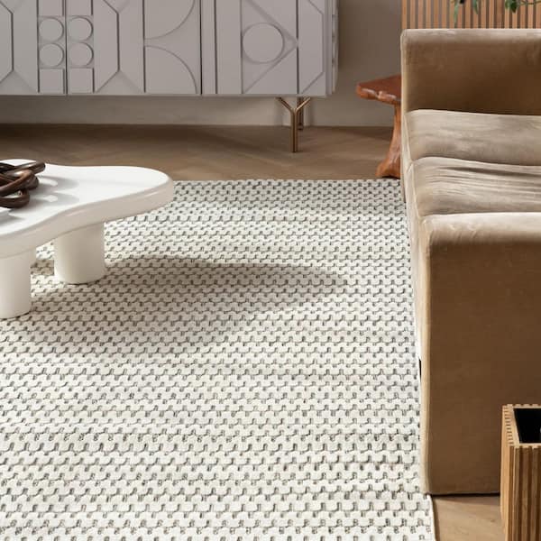 Maise Cream Beige 4 ft. x 6 ft. Modern Abstract Indoor Outdoor Area Rug