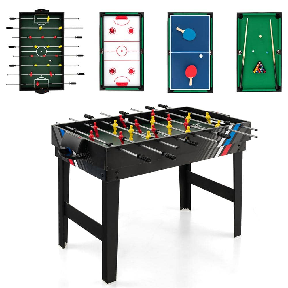 EAN 1978670300258 product image for 4 in 1-Combo Game Table 49 in. Foosball with Pool Billiards Air Hockey Table Ten | upcitemdb.com