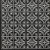 FROM PLAIN TO BEAUTIFUL IN HOURS Gothic Reams Antique Silver 2 ft. x 2 ft. Glue Up PVC Faux Tin Ceiling Tile (40 sq. ft./case) 150as-24x24-10