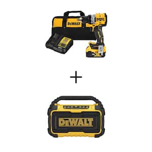 20V MAX XR Lithium-Ion Cordless Compact 1/2 in. Drill/Driver Kit and Bluetooth Speaker with 5.0Ah Battery and Charger